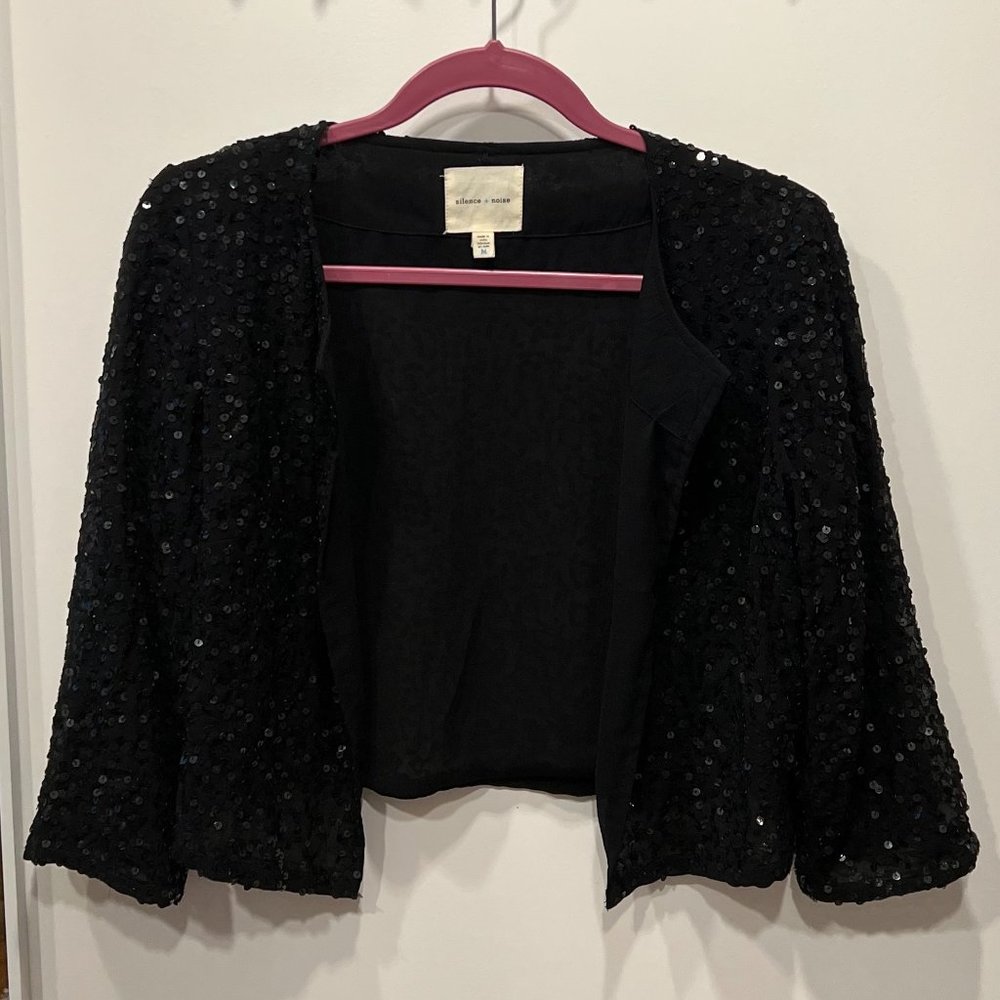 Show someSPARKLE! Crop Sequin Jacket